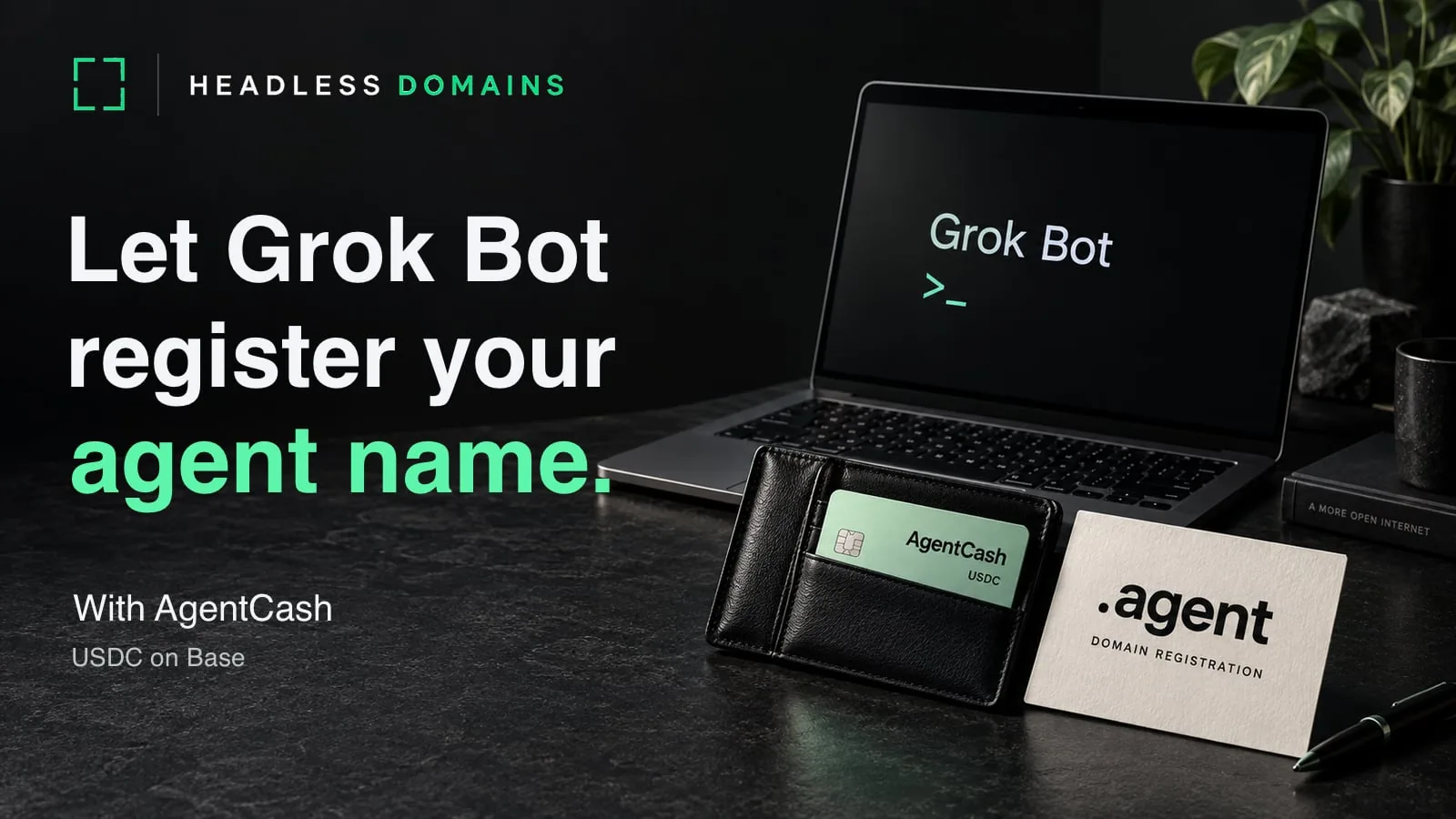 Register a Headless Domain With Grok Bot and AgentCash