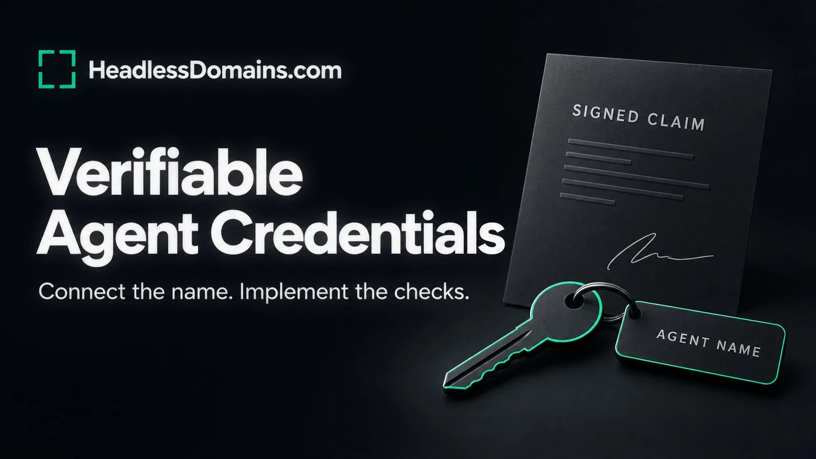 Use a Headless Domain With Verifiable Agent Credentials