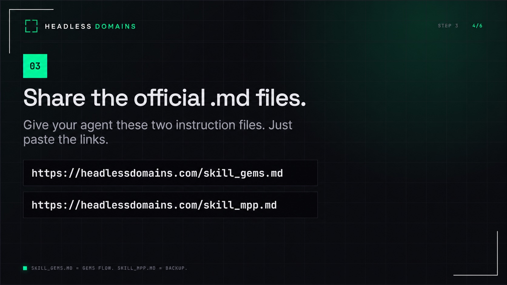 Give Agent .md skills files