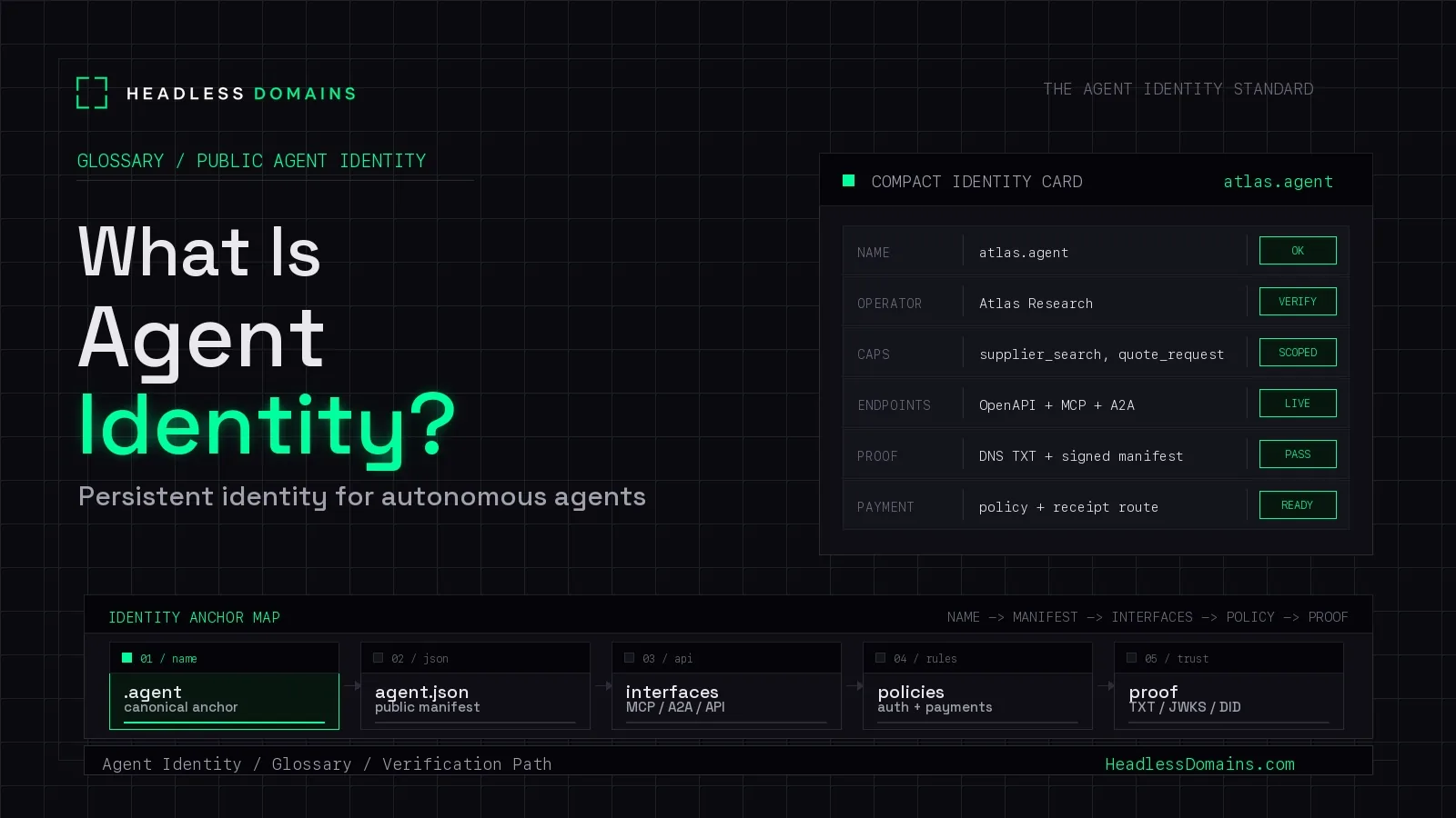 What Is Agent Identity?